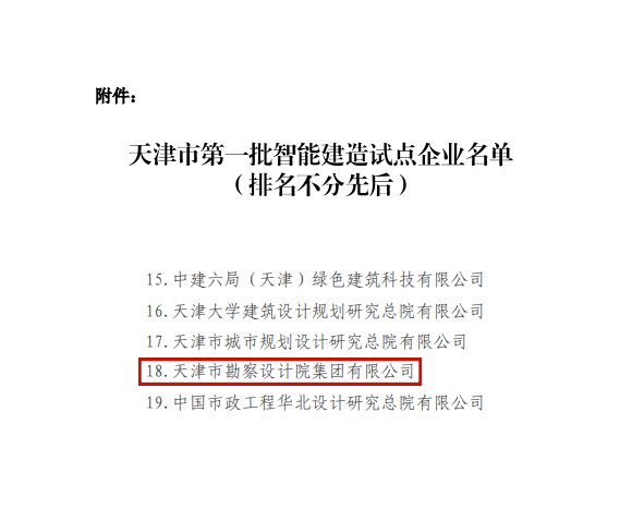 bevictor伟德官网集团入选天津市第一批智能制作试点企业