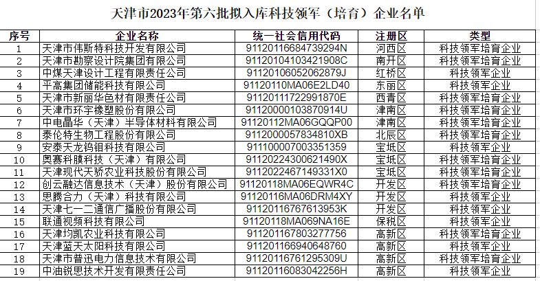 bevictor伟德官网集团通过天津市科技领军（培育）企业认定